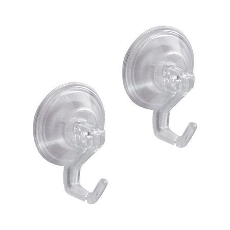 Interdesign iDesign 3 in. H X 2 in. W X 2 in. L Clear Robe Hook, PK2 52820